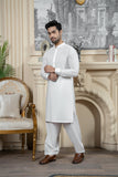 Shahjahan Off White Soft Cotton Kurta Shalwar 2 Piece Suit