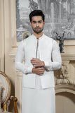 Shahjahan - Boski Offwhite Kurta Shalwar with Waistcoat For Men
