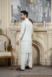 Shahjahan - Boski Cream Kurta Shalwar with waistcoat For Men
