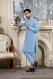 Shahjahan SKy Blue Kurta Trouser 2 Piece Suit