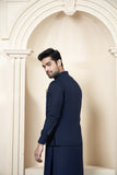 Shahjahan - Boski Kurta Trouser Navy Blue with Suiting Waistcoat For Men