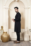 Shahjahan - Black Boski Kurta Trouser For Men