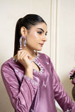 Laleen - Manzar Katan Silk Suit For Women - Mauve - 3 Piece