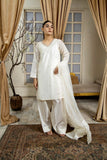 Laleen - Aaina Katan Silk Suit For Women - Off White - 3 Piece
