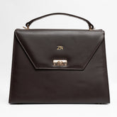 Zahraas Classic Leather Handbag Black