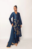 Gulenoor The Teal Pagoda Suit 3 Piece