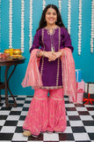 Modest - Gulnoor - Purple - Rawsilk - Girls 3 Piece