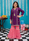 Modest - Gulnoor - Purple - Rawsilk - Girls 3 Piece