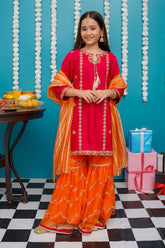 Modest - Gulnoor - Rawsilk Pink - 9045 - 3 Piece