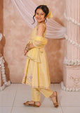 Modest - Maysuri Embroidered Frock For Girl - 3 Piece