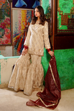 Zahra Ahmed - ST-146 - Off White - Off White Zari - 3 Piece