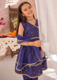 Modest - Cotton Lawn Embroidered Frock For Girl - 3 Piece