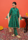 Modest - Green Cambric Printed 3 Piece Suit | 8525