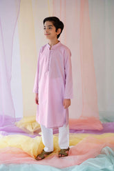 Hummingbirdspk - Periwinkle Kurta - Jacquard Lawn - 1 Piece