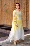 hina khawaja in Natasha Kamal - Peridot - shaded kaftan - Georgette with slip of crepe de chin - 2 Piece