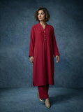 Gulabo - Blended Crepe Suit For Women - Reddish Red - 2 Piece