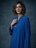 Gulabo - Blended Crepe Suit For Women - Royal Blue - 2 Piece