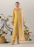 Sara Jahan - Breeze Lawn 26 Lawn Embroidered Suit For Women - Mellow Yellow - 3 Piece