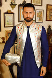 Arif Ashraf - Neelam - Royal Blue - Tissue & Raw Silk - 3 Piece