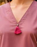 Ayla Studio - Shabnam Embroidered Suit For Women - Plum - 2 Piece