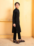 Shahjahan - Black Embroidered Kutra Trouser - 2 Piece