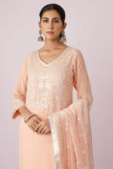 Rizwan Beyg - Kemal - Embroidered Chiffon & Cotton - 2 Piece
