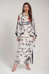 Salahuddin Pasha - Silk Kaftan For Women - White - 1 Piece