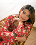 Ayla Studio - PRINTED ESSENTIAL 2 Piece CO-ORD - Golden Spice - poly-viscose - red