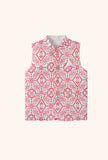 Hummingbirdspk - Red & White Chunri Waistcoat - 1 Piece