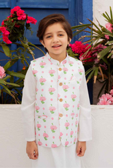 Hummingbirdspk - Pink Lotus Block Printed Waistcoat - 1 piece