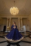 Kaanchi London - Neeli Organza Pishwas For Women - Blue - 2 Piece