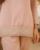 Ayla Studio - Dobby Lawn Gulbadan Embroidered Suit For Women - Pink - 2 Piece