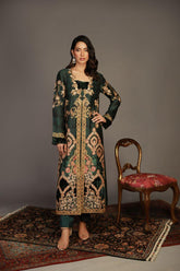 Shamaeel - RV-09 - Sheesha Silk, Khadi Silk & Net - 3 Piece