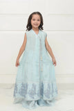 Shehrnaz - SHKK-982 - Light Blue - Block Print - Angarkha - 3 Piece - Studio by TCS