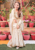 Sara Jahan - Rang E Bahar Zari Organza Embroidered Suit For Women - White - 3 Piece