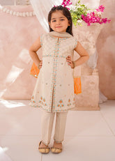 Modest - Cotton Lawn Embroidered Suit For Girl - 3 Piece