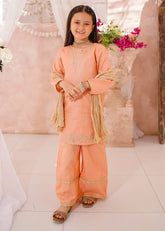 Modest - Cotton Lawn Embroidered Suit For Girl - 3 Piece