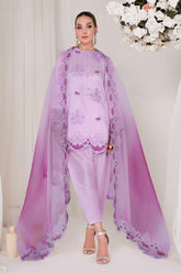 Reema Ahsan - SIA - Pure raw silk - Tea pink - 3 Piece