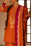 Omal by Komal - Meera - Rust - Paper Cotton & Chiffon - 3 Piece