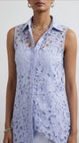 Reema Ahsan - Noa Organza Suit For Women - Light Blue - 3 Piece