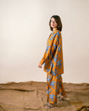 Ayla Studio - PRINTED ESSENTIAL 2 Piece CO-ORD - Saffron Yellow - poly-viscose - mustard