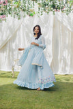 Aisha Fatema - Glacier Blue - Embroidered Chiffon - 2 Piece - Studio by TCS