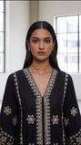Reema Ahsan - Orlena Georget Suit For Women - Black and White - 2 Piece