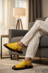 Navado - Kaptaan Chappal Yellow For Men