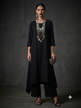 Maheen Khan Blended Crepe Essential Noir Set Black 2 Piece