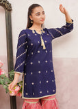 Modest - Rawsilk Embroidered Gharara Suit For Girl - Purple - 3 Piece