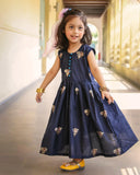 Kidoz Kloset - Stary Night Block Print Frock For Girl