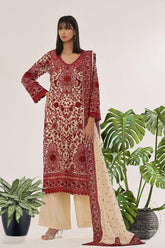Rizwan Beyg - Mareeha Red - Cotton Net - Red - 2 Piece