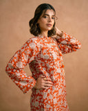 Ayla Studio - PRINTED ESSENTIAL 2 Piece CO-ORD - Sun Flower - poly-viscose - orange