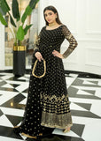 Allure by IH - SAFA - Black - Chiffon & Katan - 4 Piece